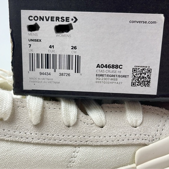 Converse WMNS CTAS CRUISE HI
EGRET/EGRET/EGRET A04688C Platforms Sneakers - Picture 16 of 16